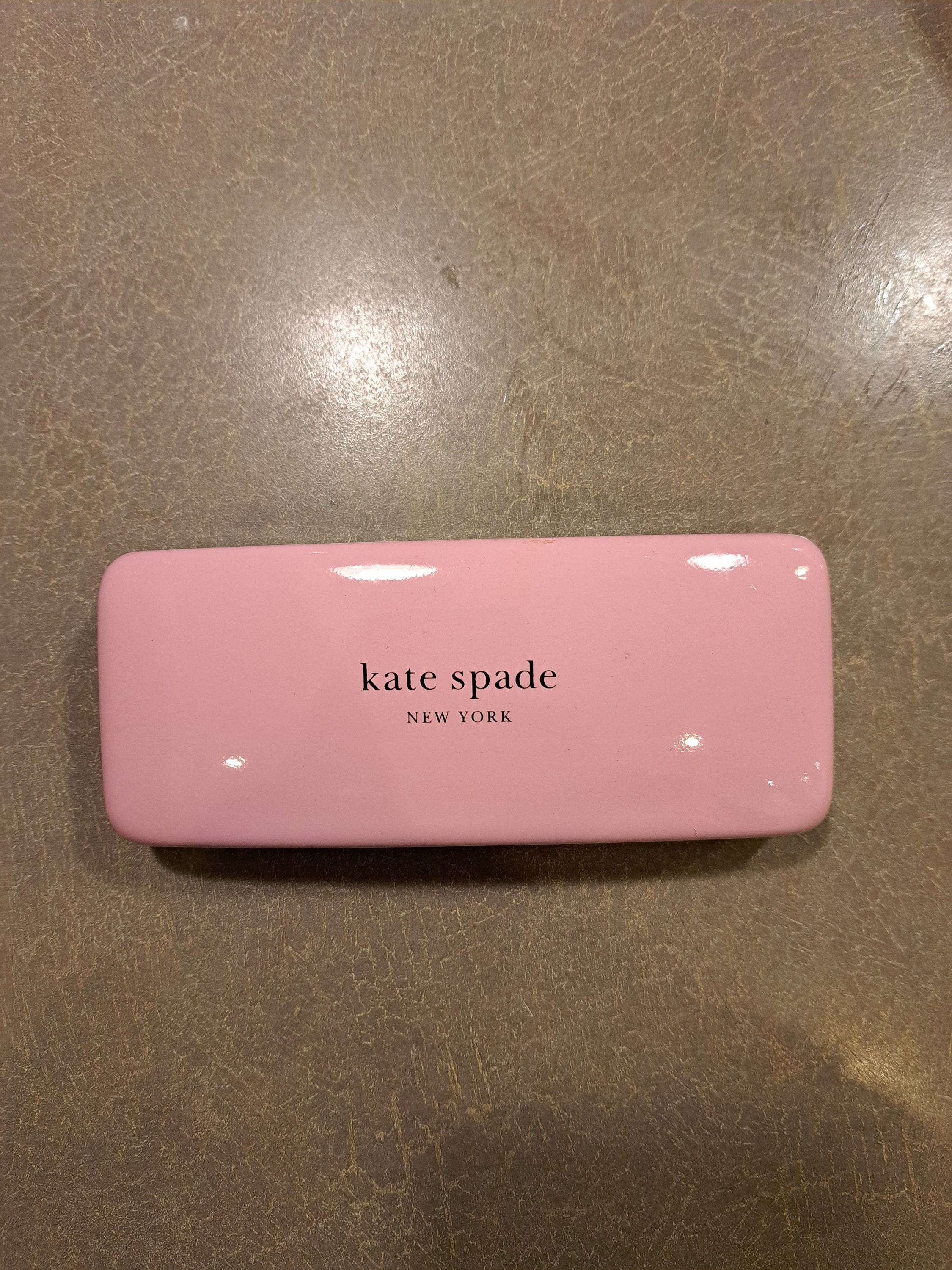 Kate Spade Pink Green Hard Shell Glasses Case