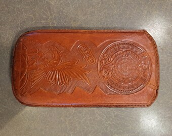 Vintage leather glasses case