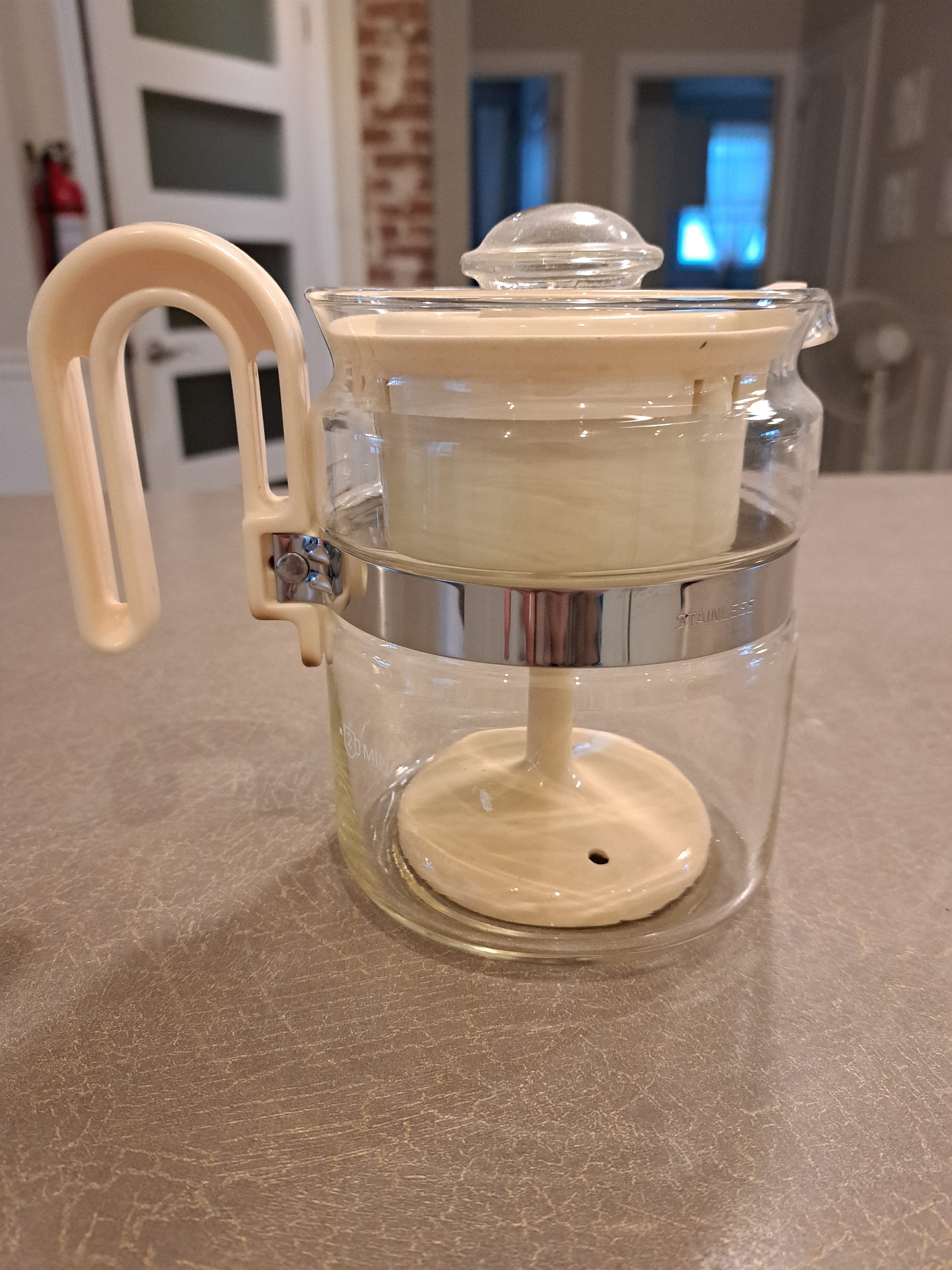 New Vintage Percolator/coffee Pot by Gemco / Heat Resistant Glass 4-6 Cup  Percolator / Stainless Steel Band Percolator With Original Box 