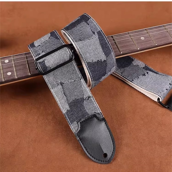 Vintage Guitar Strap Handmade Guitar Strap Electric Guitar Strap Player Gift Adjustable Bass Strap Gift For Her Flamenco Guitar Strap