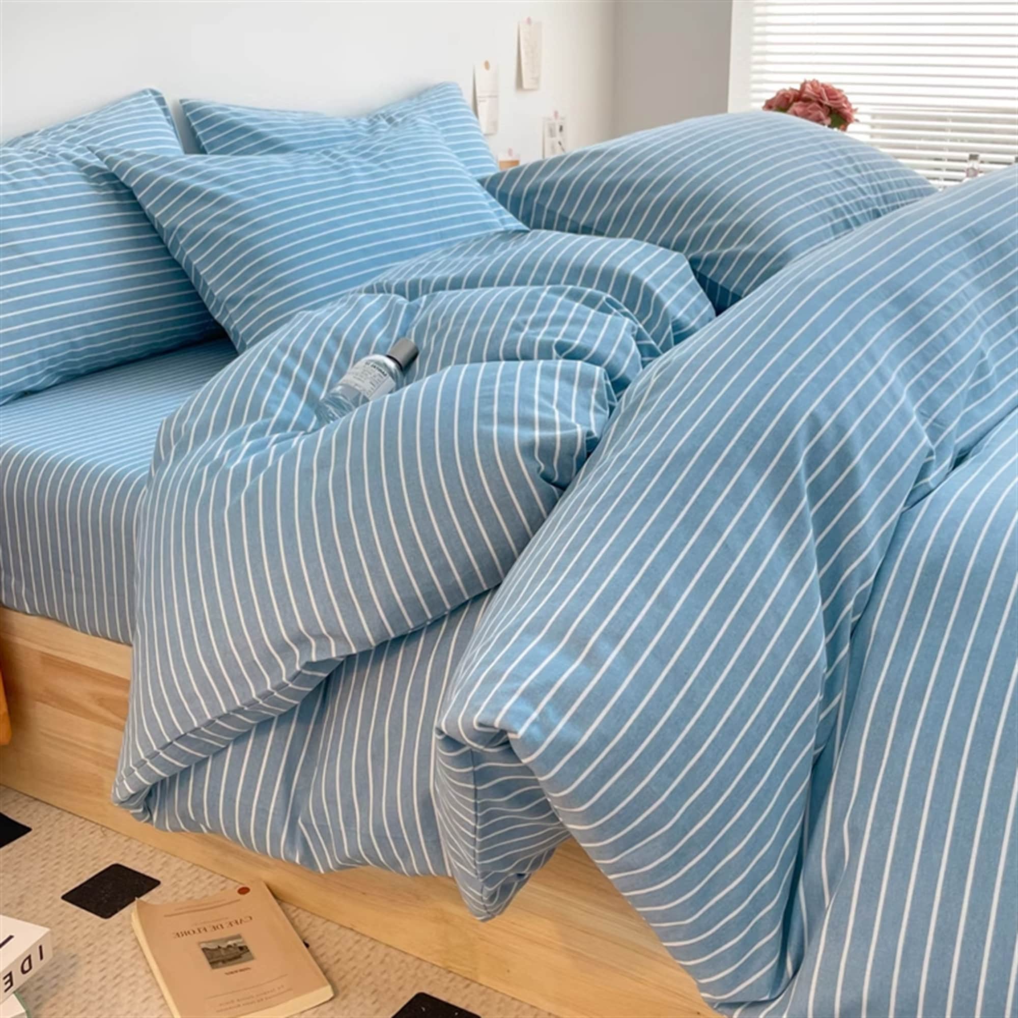 Green Striped Duvet Cover Cotton Thick Winter Duvet Cover Cotton