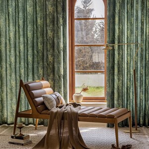 Forest Green Curtains 70% Shading Green Leaf Curtain Vintage Living ...