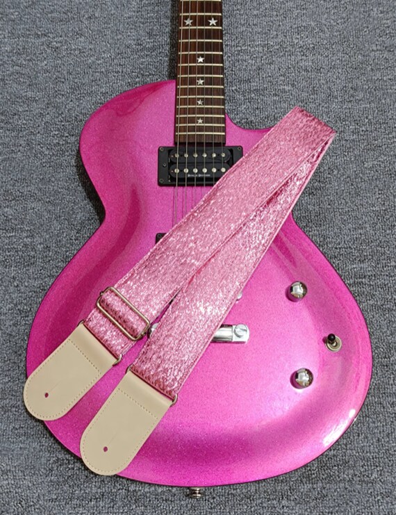 Glitter pink sale guitar