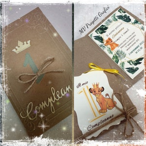 Set 10 CARD Primo Compleanno RE LEONE