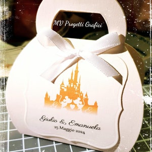 Set 10 Scatoline portaconfetti MATRIMONIO personalizzabili