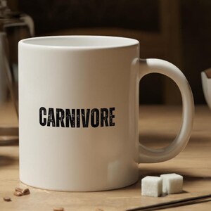 Jumbo Gift for Meat Lover under 20 USD Carnivore Diet Jumbo Mug For Meatatarians Coffee Cup Keto Enthusiast Present Funny Jumbo Ceramic 20oz