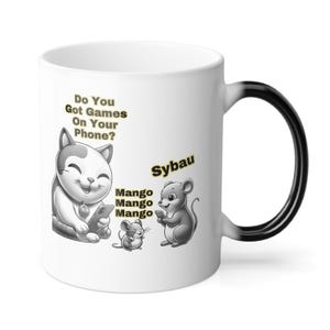 Taza de gato y ratón que cambia de color: un regalo divertido para beber