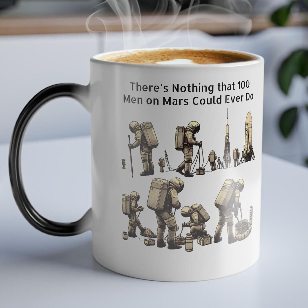 Men on Mars Color Morphing Mug: Heat Changing Coffee Cup - Etsy
