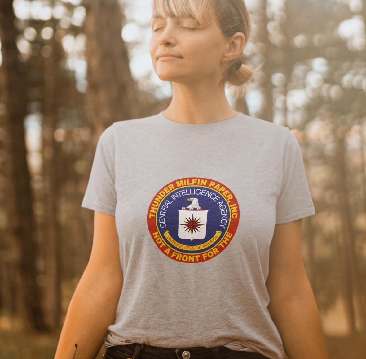 CIA Special Agent Unisex T-Shirt - Clandestine Ops Graphic Tee, Sport Grey, Cotton/Poly Blend (S-5X) - View #13