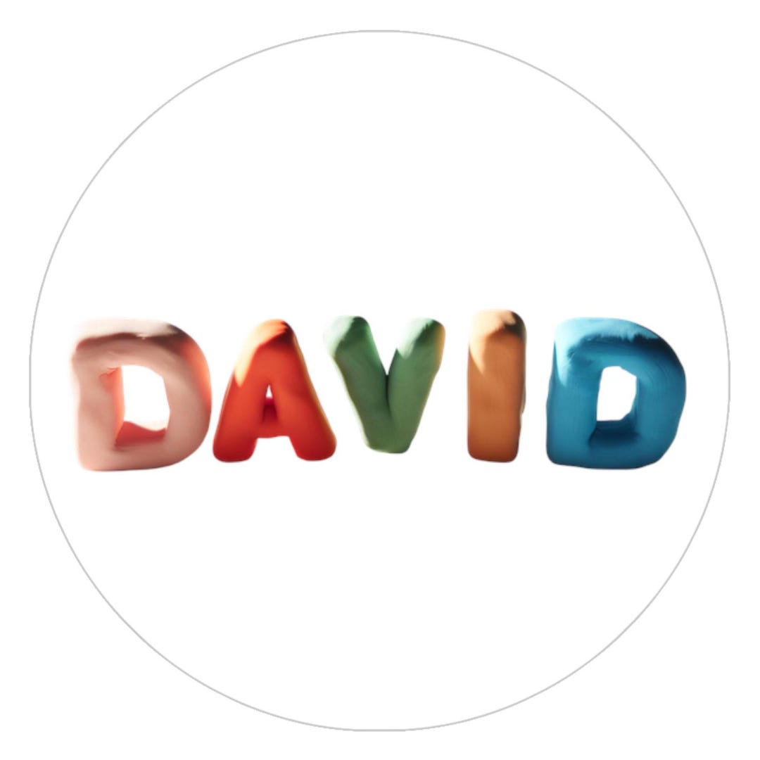 Custom Name David Transparent Sticker: Waterproof Vinyl Decal - Etsy