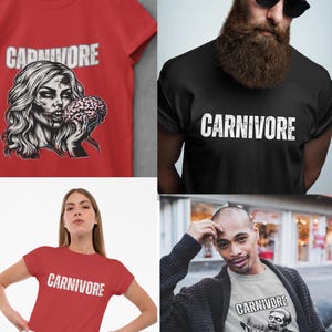 Gift for Carnivore under 30dlrs | Funny Meat Lover Tee | Zombie BBQ Ribs and Brains Shirt | Horror Graphic Tee Diet Gift | Unisex & Baby Tee