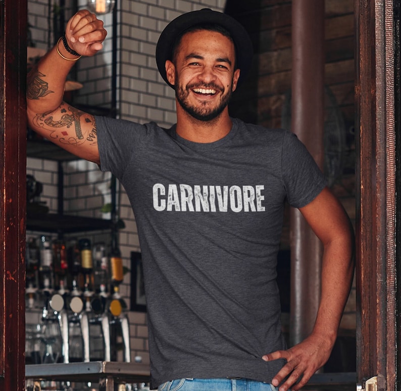 Carnivores Shirt under 20 Keto Protein Tee for Meat Lover Gift For BBQ Lover, Carnivore Diet Tshirt Steak BBQ Butcher Gift for Ribs Lover image 3