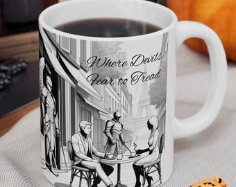 Taza de café con ángel de la guarda: regalo motivacional de ángeles guerreros