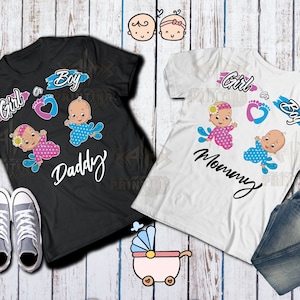 Reveal Shirts Girl or Boy We Love you Gender Reveal Shirt Expected Baby Family Shirts Gender Reveal Party Shirts, Baby Shower PNG , SVG, AI