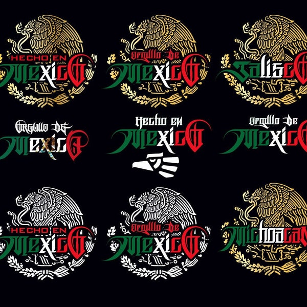 Hecho en mexico, Made in mexico, Jalisco, Michoacan, orgullo de mexico, aguila mexicana,viva mexico, camisa mexicana, Ai,svg, png, eps