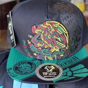 Cachucha de México, Sombrero Sombrero Mexicano, 100 Bordado, BLK Sombrero Snapback, Puro México, Sombrero, México, Corridos Belicos Sombrero, 100 gorra Belica