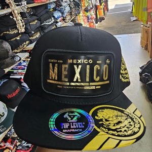 Czapka baseballowa Chingon Meksykańska czapka, Meksyk, BLK Hat Snapback, czapka baseballowa, Meksyk, czapka Corridos Belicos, 100 gorra Belica