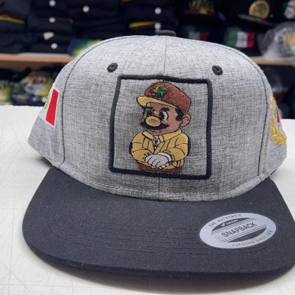 Hat Super Chapo Bros, 100 Embroidered, BLK Hat Snapback, Sinaloa Hat, Mexico, Corridos Belicos Hat, Cachucha Super Chapo 100 Bordada Belica