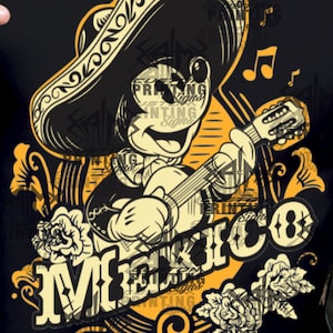 Mickey - Viva mexico- 16 Septiembre - Mexicana - Mexicano - Diseño patrio mexicano - PNG - Sublimacion - DTG - mexican Mickey mouse