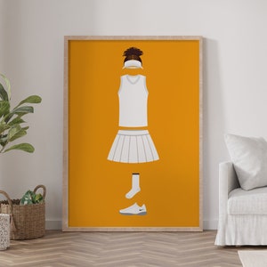 Venus Williams Print Tennis Illustration Poster | Digital Download | A5/A4/A3/A2/A1 Wall Art