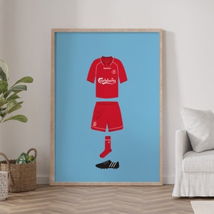 Michael Owen Liverpool Football Illustration Poster | Digital Download | A5/A4/A3/A2/A1 Wall Art