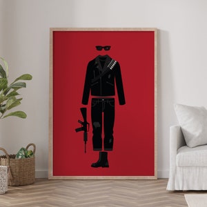 Der Terminator Film Print Arnold Schwarzenegger Illustration Poster | Digitaler Download | A5/A4/A3/A2/A1 Wandkunst