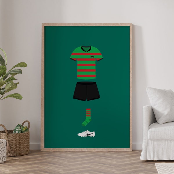 Latrell Mitchell Rabbitohs Rugby League NRL Illustration Poster | Digital Download | A5/A4/A3/A2/A1 Wall Art