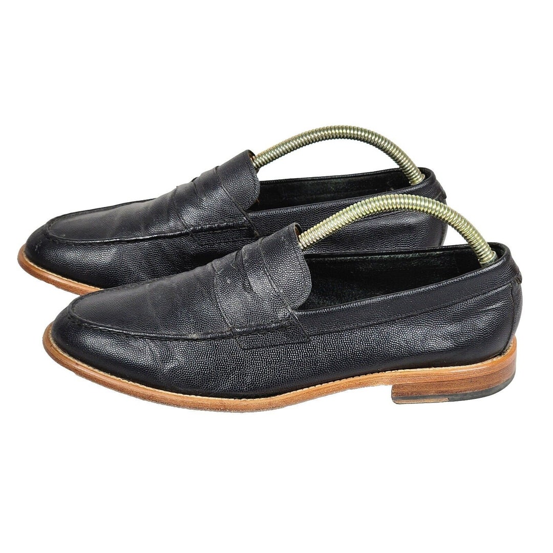 Cole Haan & Todd Snyder Black Leather Slip on Penny Loafers Size 9.5 M ...