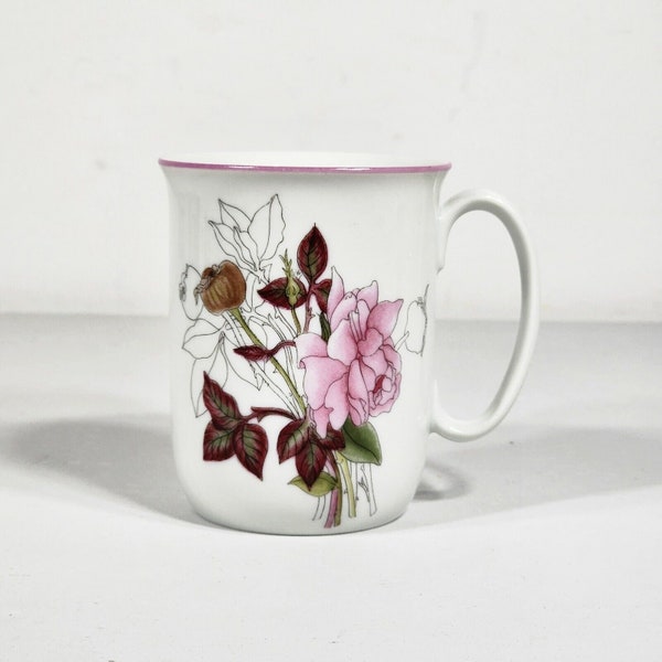 1981 Western Rose Cup Mug by Mary Lou Goertzen, Watercolors Block Spal Portugal