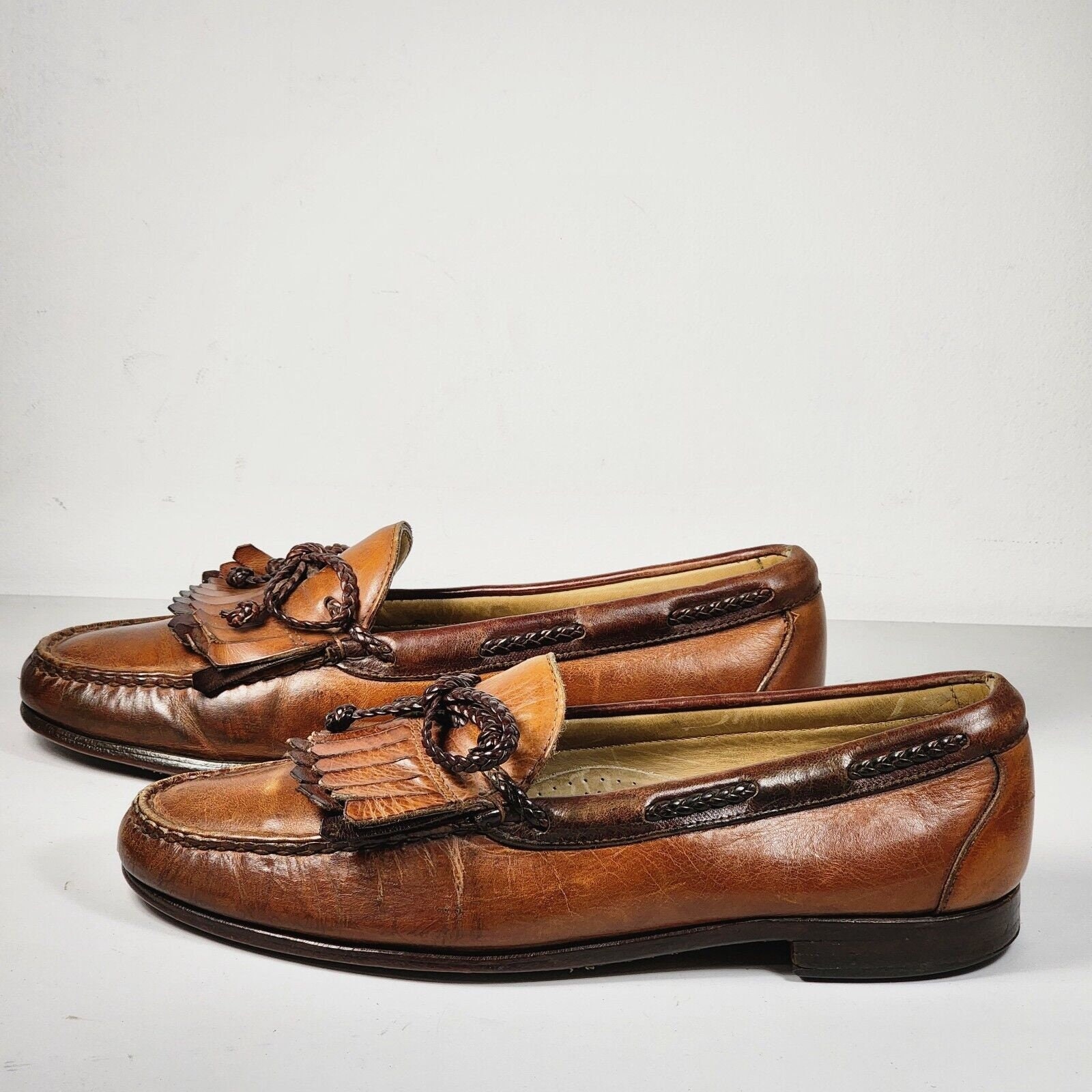 ALLEN EDMONDS Woodstock Chestnut Brown Leather Loafers Size 12 C USA Randolph Penny Loafer | Men main image 2