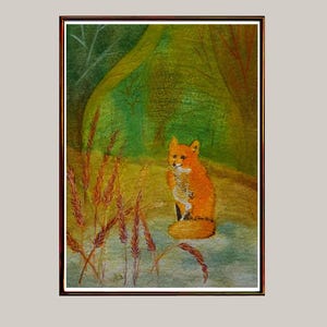 Fox Print, Fox Poster, Fox Wall Art, Poster, Printable files, Watercolor Print, Eclectic Wall Art, Maximalist Poster, Digital Art