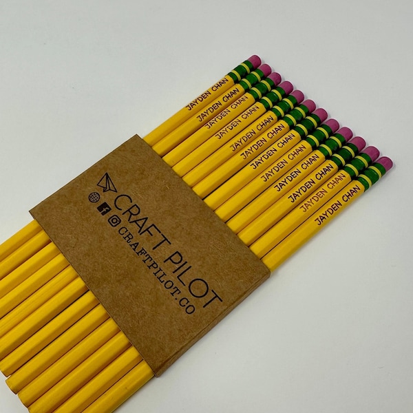 Personalized engraved pencils, Premium Ticonderoga #2, Kindergarten elementary student teacher gift, back to school, teacher appreciation