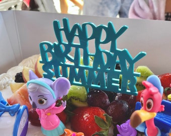Personalized Birthday Cake Topper | Acrylic Anniversary Cake Topper | Birthday Decor