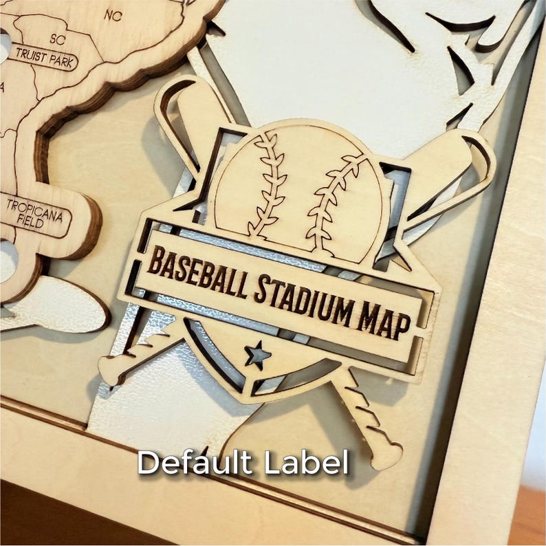 Personalized Baseball Stadium Travel Map | Wooden MLB Ballpark Bucket ...