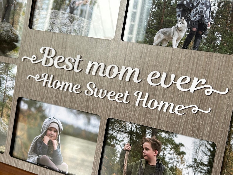 Personalized Wooden Family Photo Collage: Custom Home Decor - Etsy