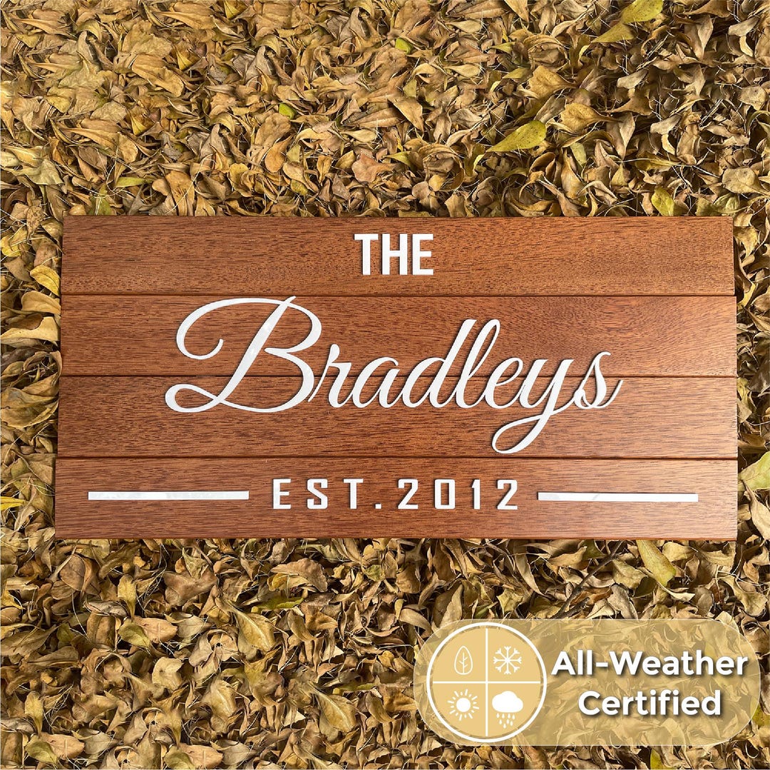 Personalized Hardwood Family Name Sign | Custom Wood, Wedding Gift - Etsy