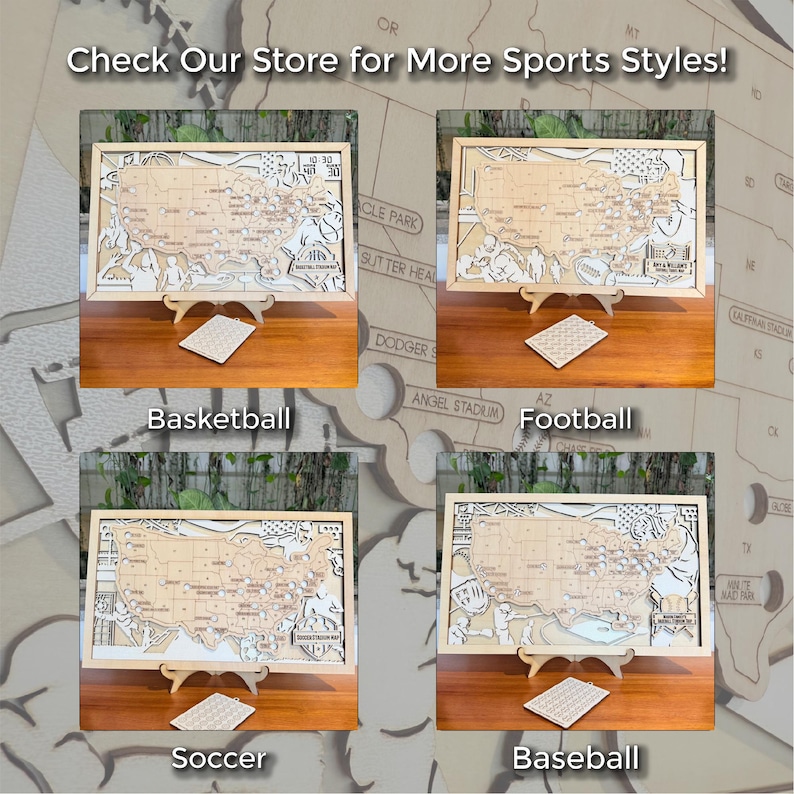 Personalized NHL Hockey Arena Travel Map: Wooden Bucket List - Etsy