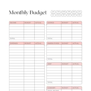 Printable Budget Planner Bundle: Monthly Budget, Savings Tracker & Debt Snowball Sheets