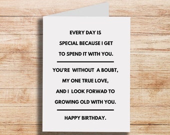 Sweet Card For Wife Birthday, Wife Anniversary, Every Day Is Special, Card for Husband or Wife