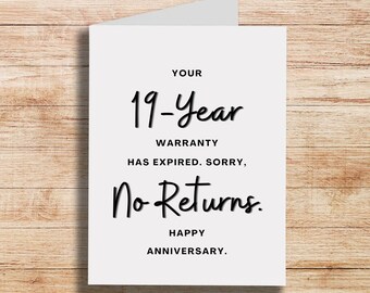 12 Aniversario De Boda Regalo Hunts England Tarjeta De Aniversario De Boda 19 – Happy Bronze Anniversary – 19 Años – Colección Red Heart – Estándar – 148 X 148 Mm 12 Años De Casados