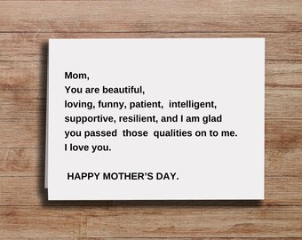 Sweet Card For Mother’s Day, Happy Mother’s Day To My Amazing Mom, Card for Mom on Mother’s Day