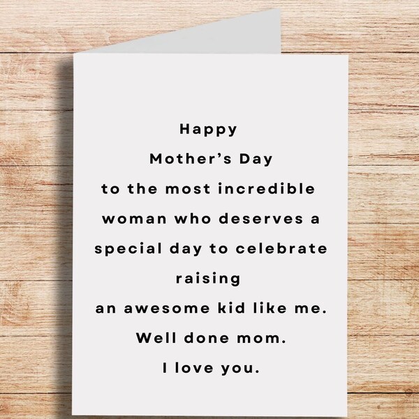 Funny Mother's Day Card, Father’s Day, Dad  Card, Card For Mom, Happy Mother’s Day or Father’s Day, 2 options available