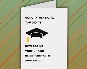 Funny Graduation Card With A "wise Quote" | Snarky & Sarcastic Graduation Card | High School or College Graduation Card | Graduation Gift - Etsy Funny Graduation Card With A "wise Quote" | Snarky & Sarcastic Graduation Card | High School or College Graduation Card | Graduation Gift - Etsy