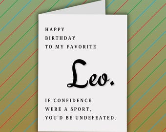 Leo Zodiac Birthday Card: Astrology Horoscope (A2)