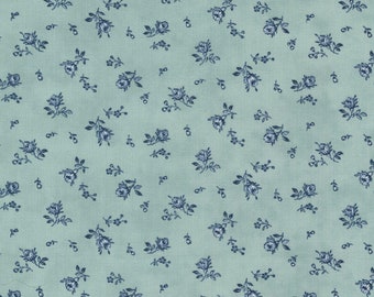 Sister Bay Rosebuds Sky 4427713 MODA patchwork quilting fabric per half metre