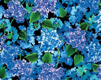 Butterfly Bliss Floral Bliss Black 1281312B BENARTEX KANVAS patchwork quilting fabric per half metre