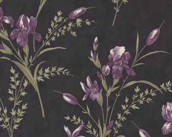Iris & Ivy Iris Garden Ebony 225015 MODA patchwork quilting fabric per half metre