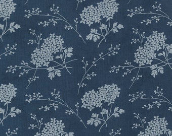 Sister Bay Hydrangeas Harbor 4427114 MODA patchwork quilting fabric per half metre
