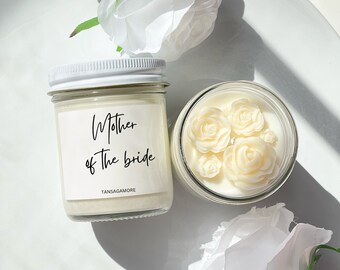 Vela para la madre de la novia - Vela floral para la novia - Un regalo de amor y aprecio - Vela para la mamá de la boda