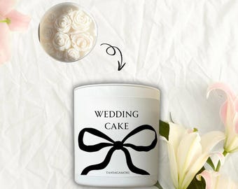 Wedding Cake Bridesmaid Candle, Bridesmaid Proposal Gift, Bridesmaid Candle Gift, Bridal Party Keepsake, Wedding Favor Candle